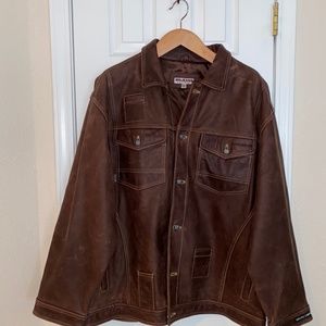 Mo Jeans Leather Trucker Jacket 4XL